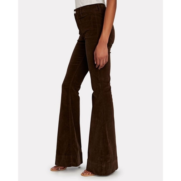 Veronica Beard Sheridan Exaggerated Brown Corduroy 70s Flared Pants - Picture 8 of 15